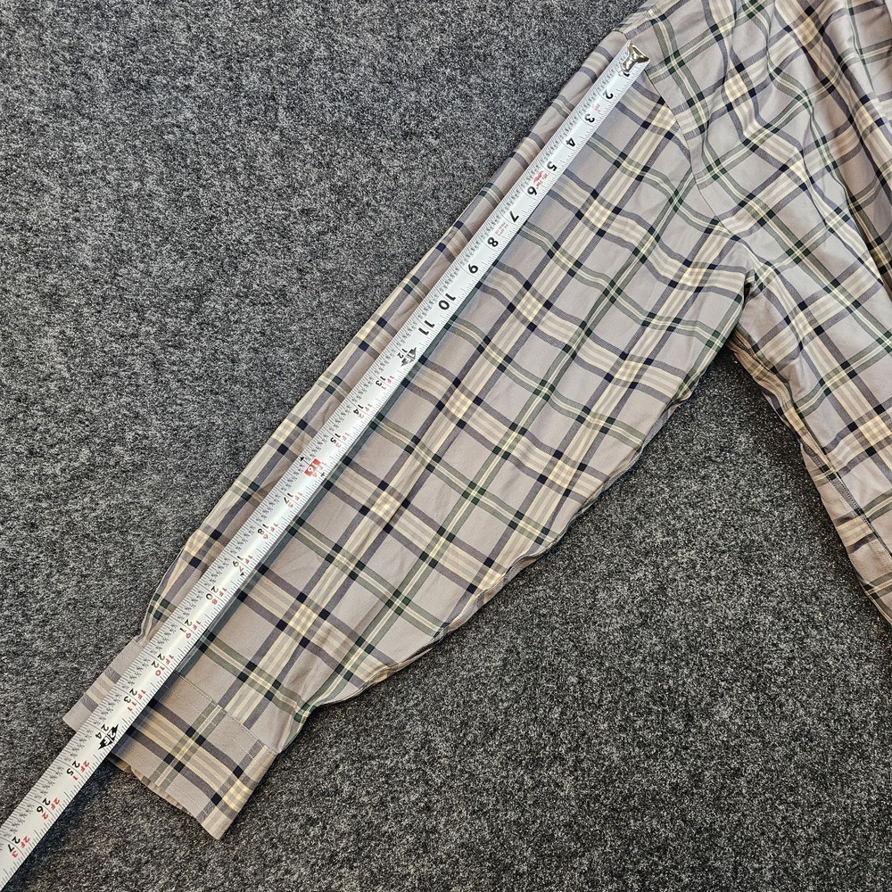 Brooks Brothers Mens XL Plaid Button Down Shirt 100% Cotton Non Iron Gray Green - Picture 7 of 8